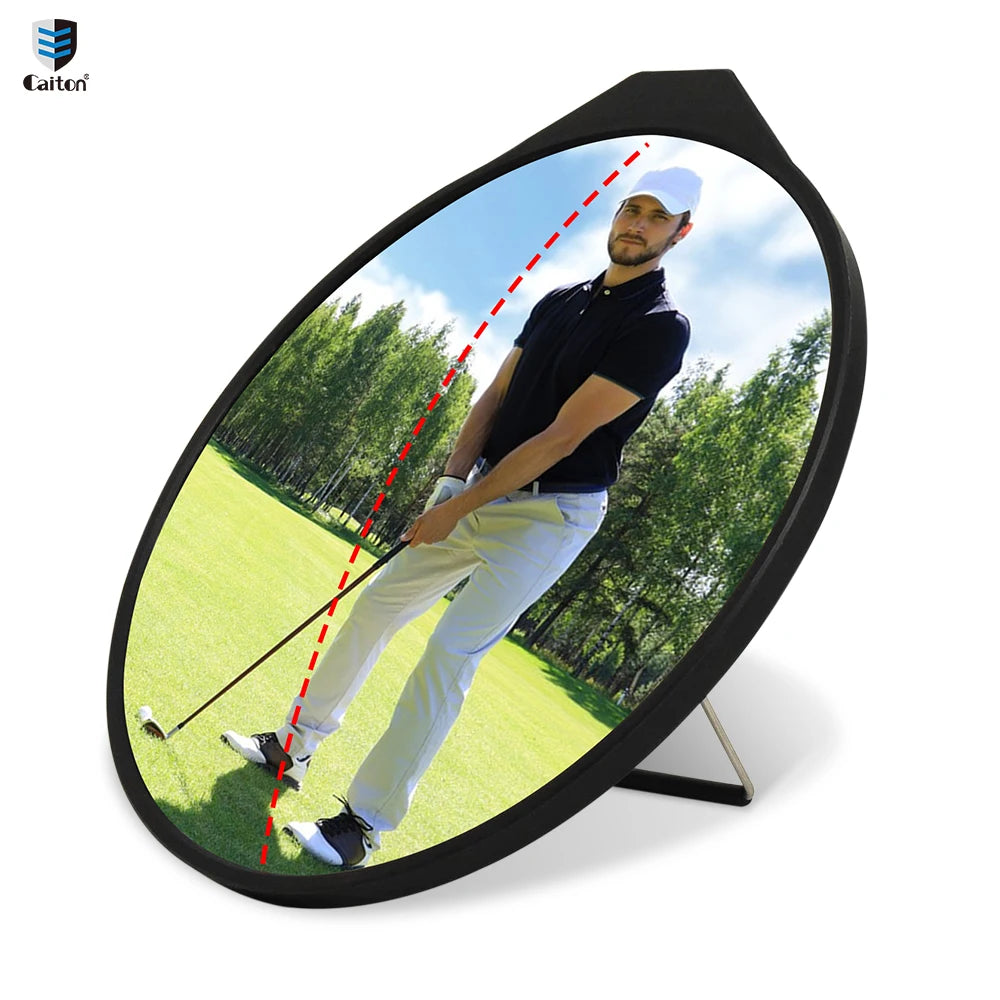 Golf Swing Mirror - Designed for Beginners, Adjustable Convex Mirror,